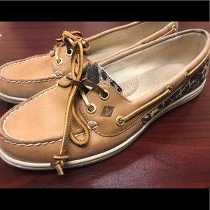 Sperry Top Sider Cheetah Print Boat Shoes Size 8